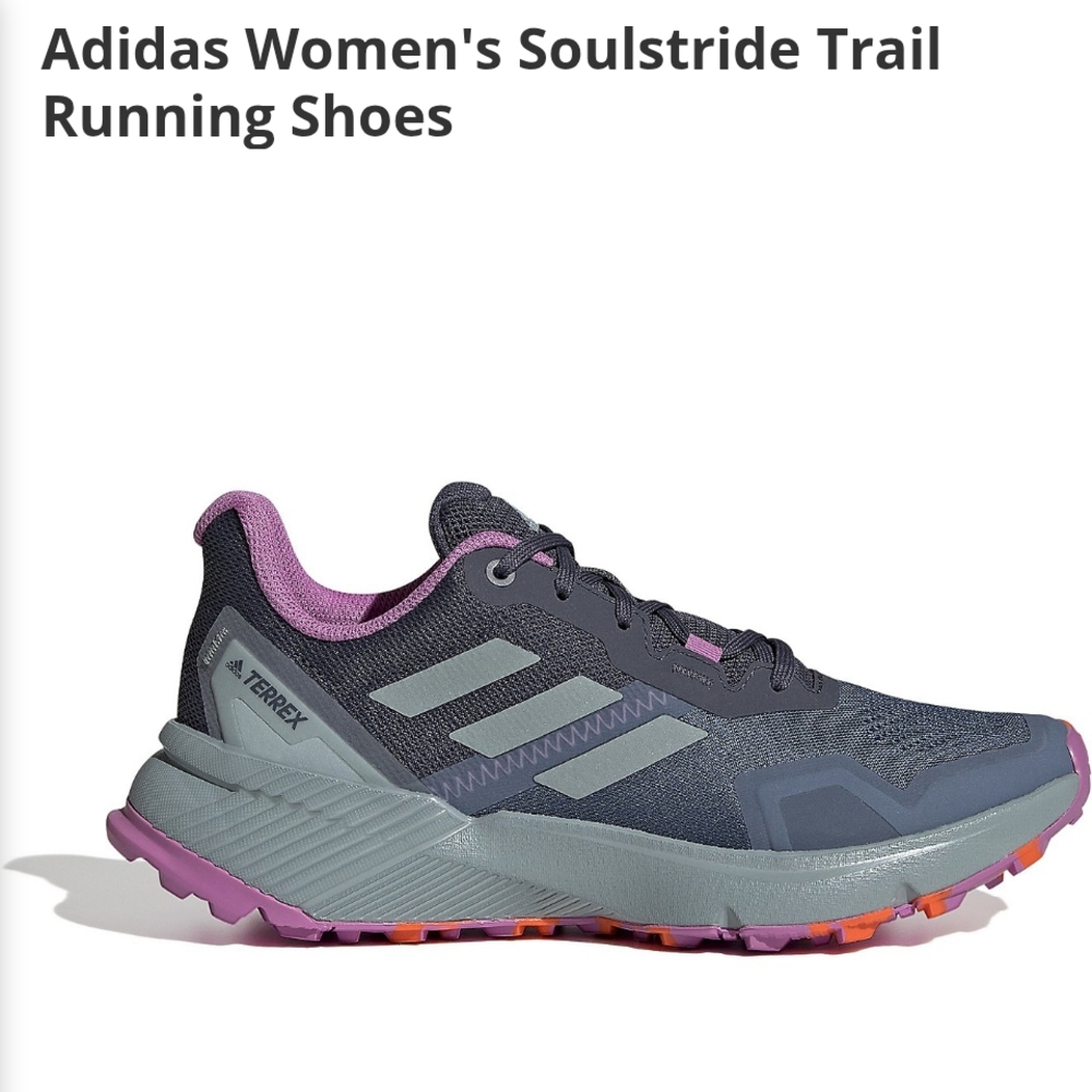Adidas Women's Trail Runners - Dark Gray and Pink